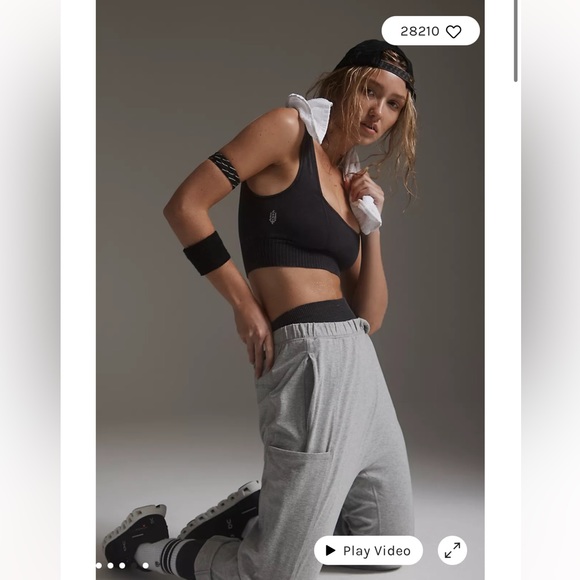 NWOT Free People Good Karma Square Neck Sports Bra - Picture 2 of 5